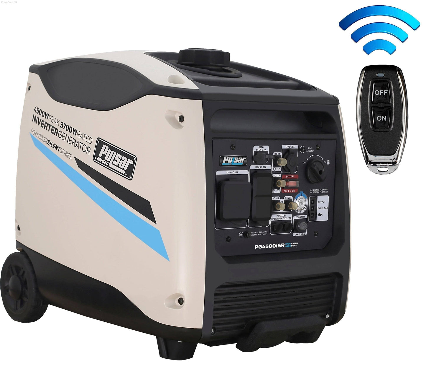 Pulsar PG4500iSR Inverter 4500W Generator, RATED 3700W Gas Generators PowerGen USA - PG4500iSR