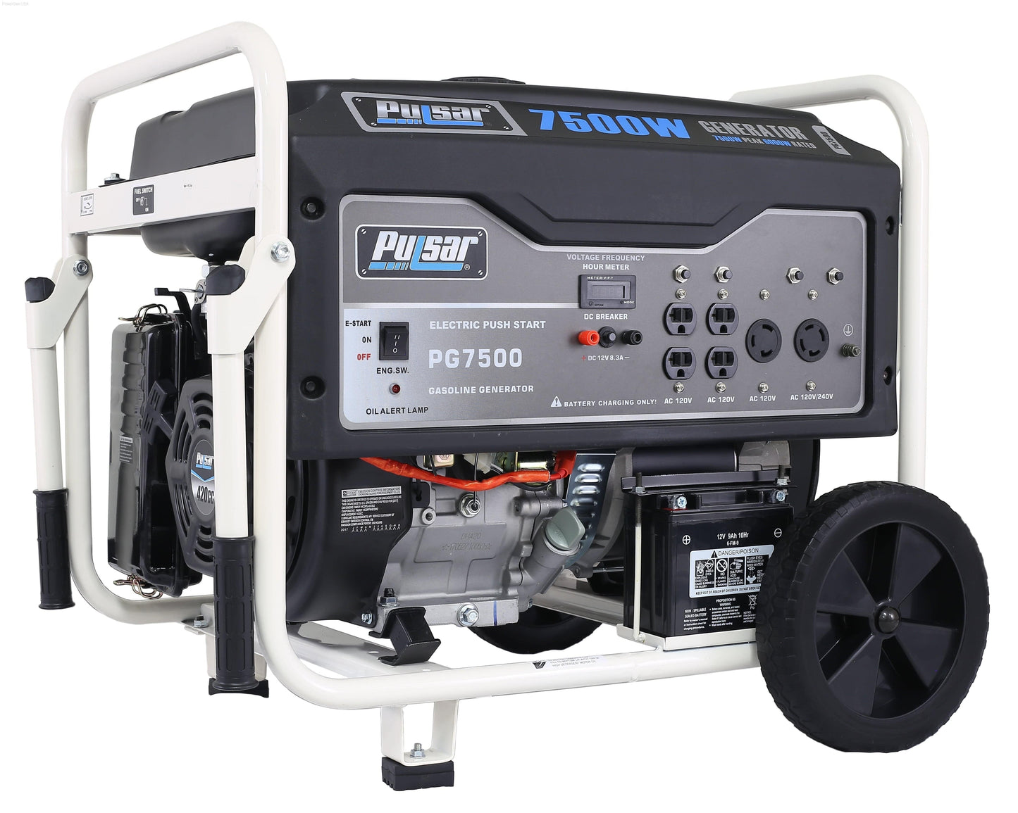 Pulsar PG7500-7500W Generator RATED 6000W - PowerGen USA - PG7500